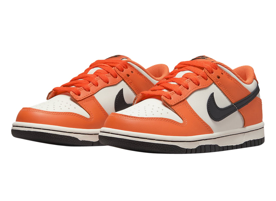 Nike Dunk Low GS White Orange Black - Image 2