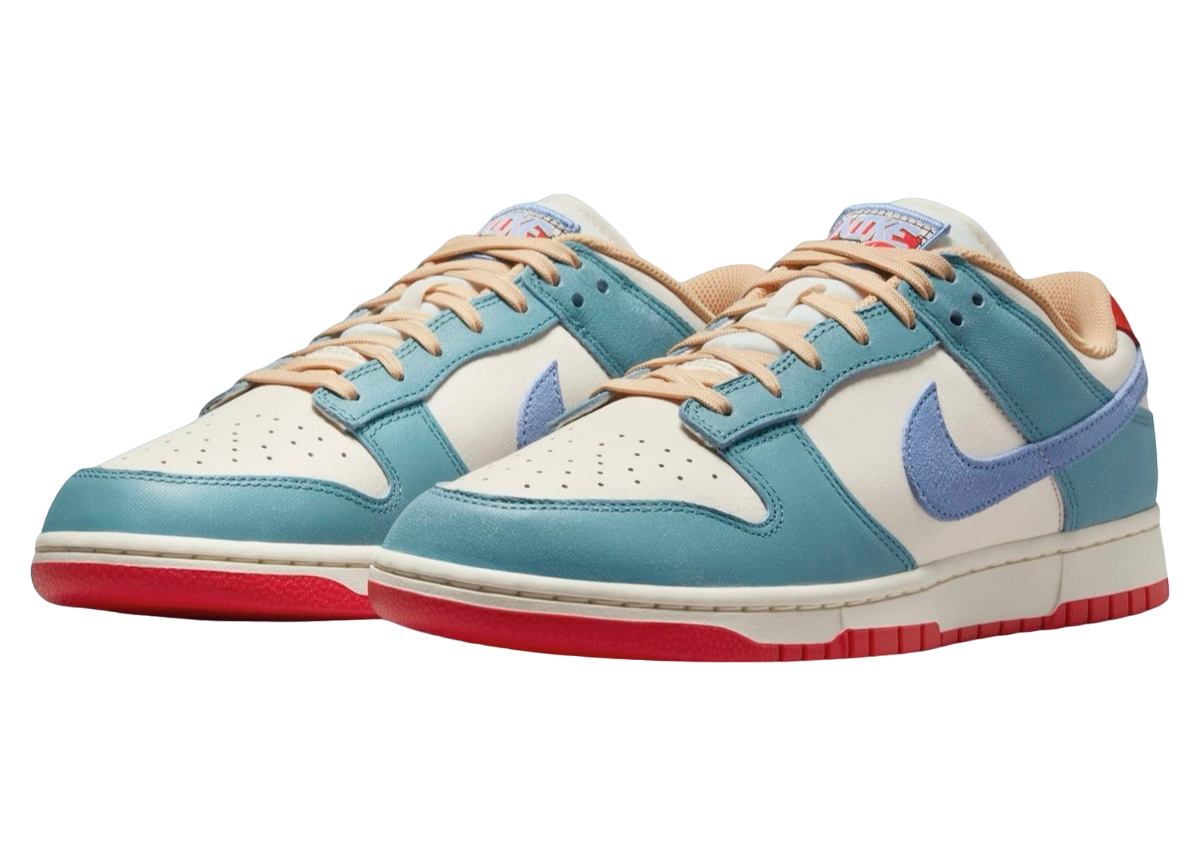 Nike Dunk Low Pale Ivory Denim Turquoise - Image 2