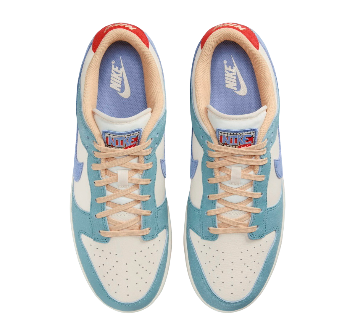 Nike Dunk Low Pale Ivory Denim Turquoise - Image 4