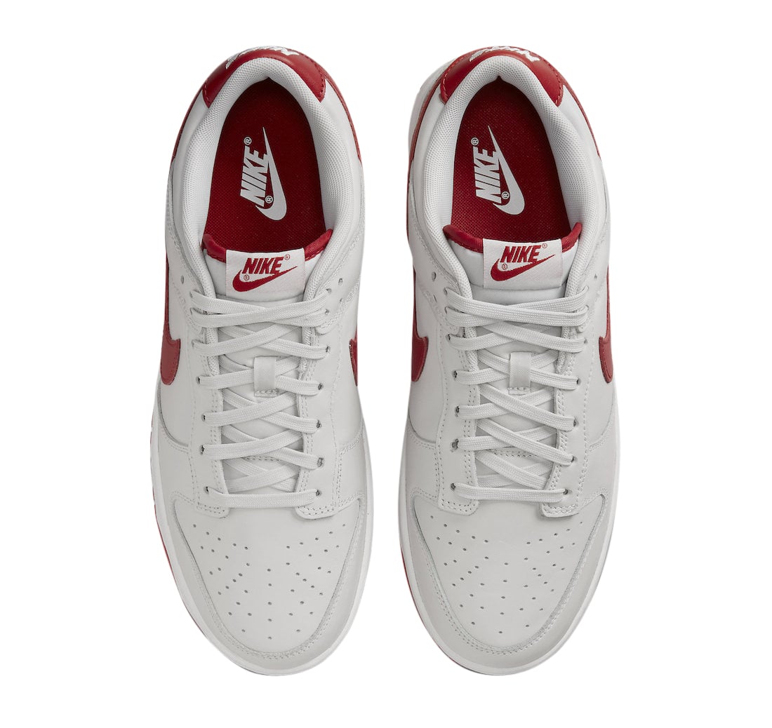 Nike Dunk Low Vast Grey Varsity Red - Image 4