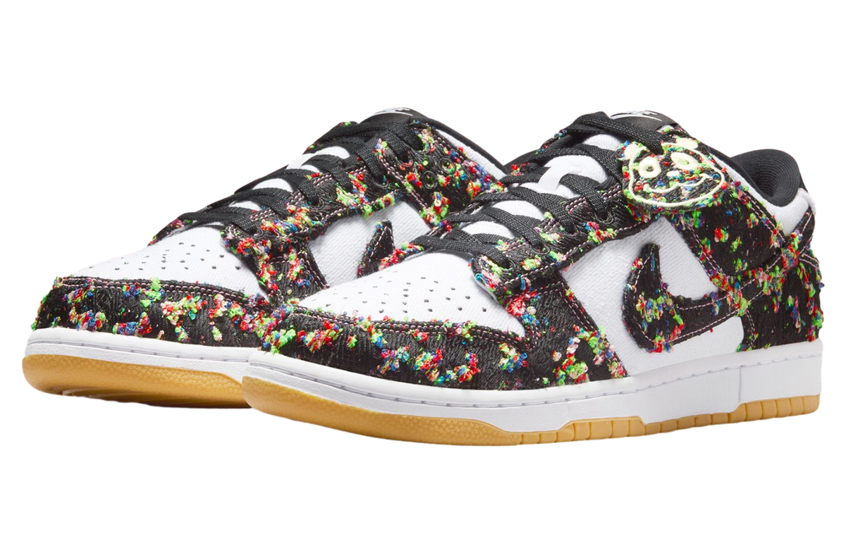 Nike Dunk Low White / Black / Gum Yellow - Image 2