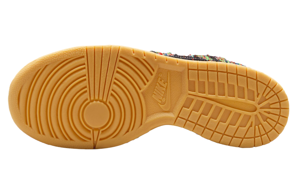 Nike Dunk Low White / Black / Gum Yellow - Image 7