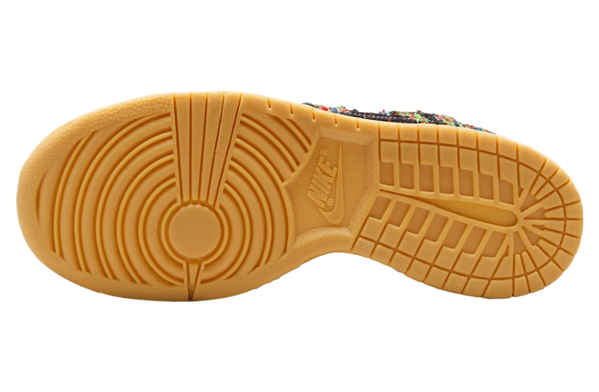 Nike Dunk Low White / Black / Gum Yellow - Image 7
