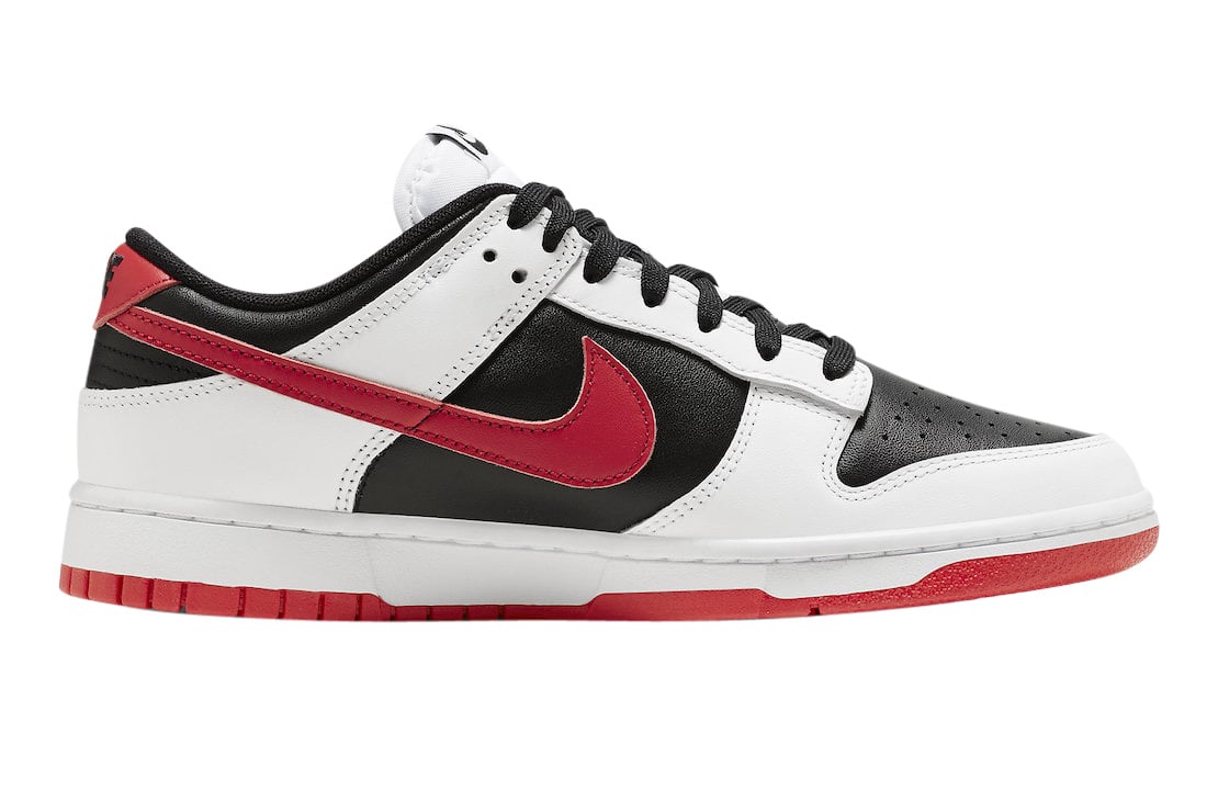 Nike Dunk Low White Black University Red - Image 3