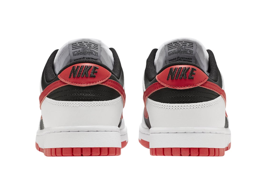 Nike Dunk Low White Black University Red - Image 5