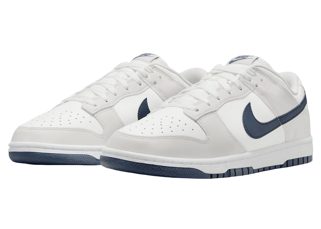 Nike Dunk Low White Midnight Navy - Image 2