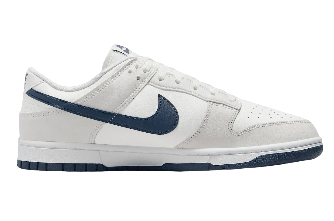Nike Dunk Low White Midnight Navy - Image 3