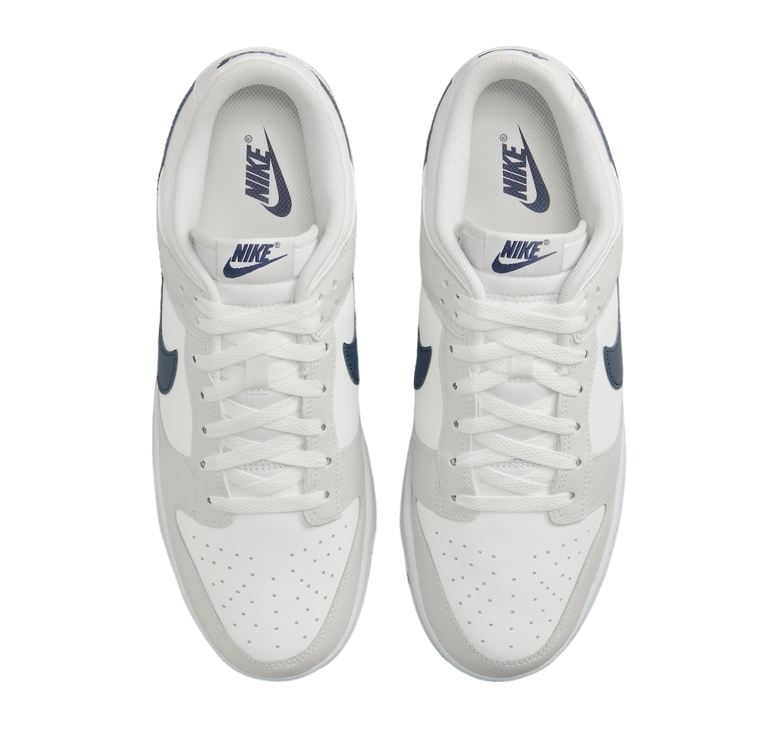 Nike Dunk Low White Midnight Navy - Image 4