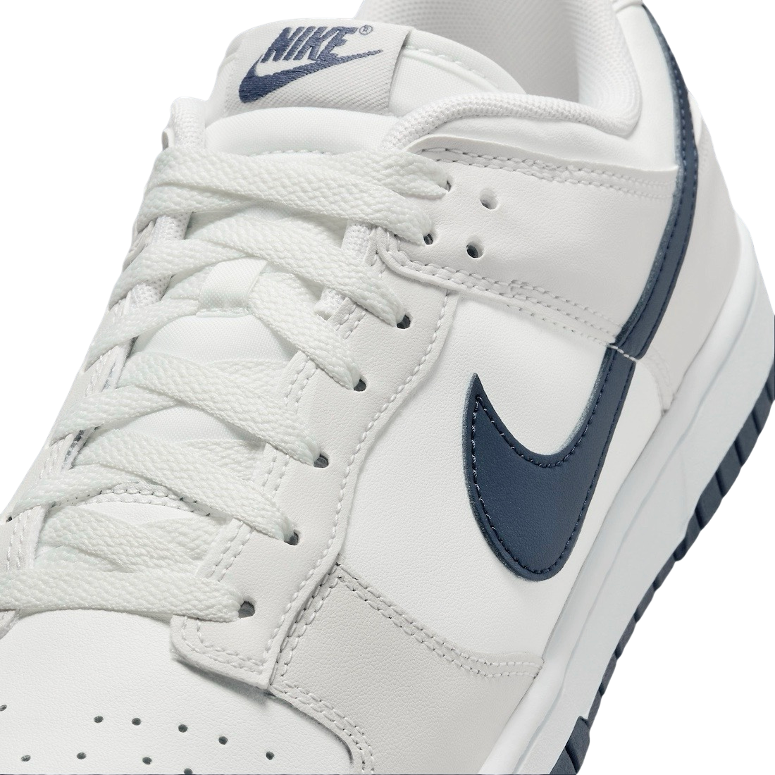 Nike Dunk Low White Midnight Navy - Image 7
