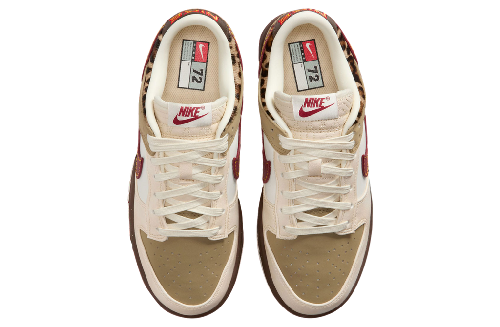 Nike Dunk Low WMNS Khaki / Team Red - Image 4