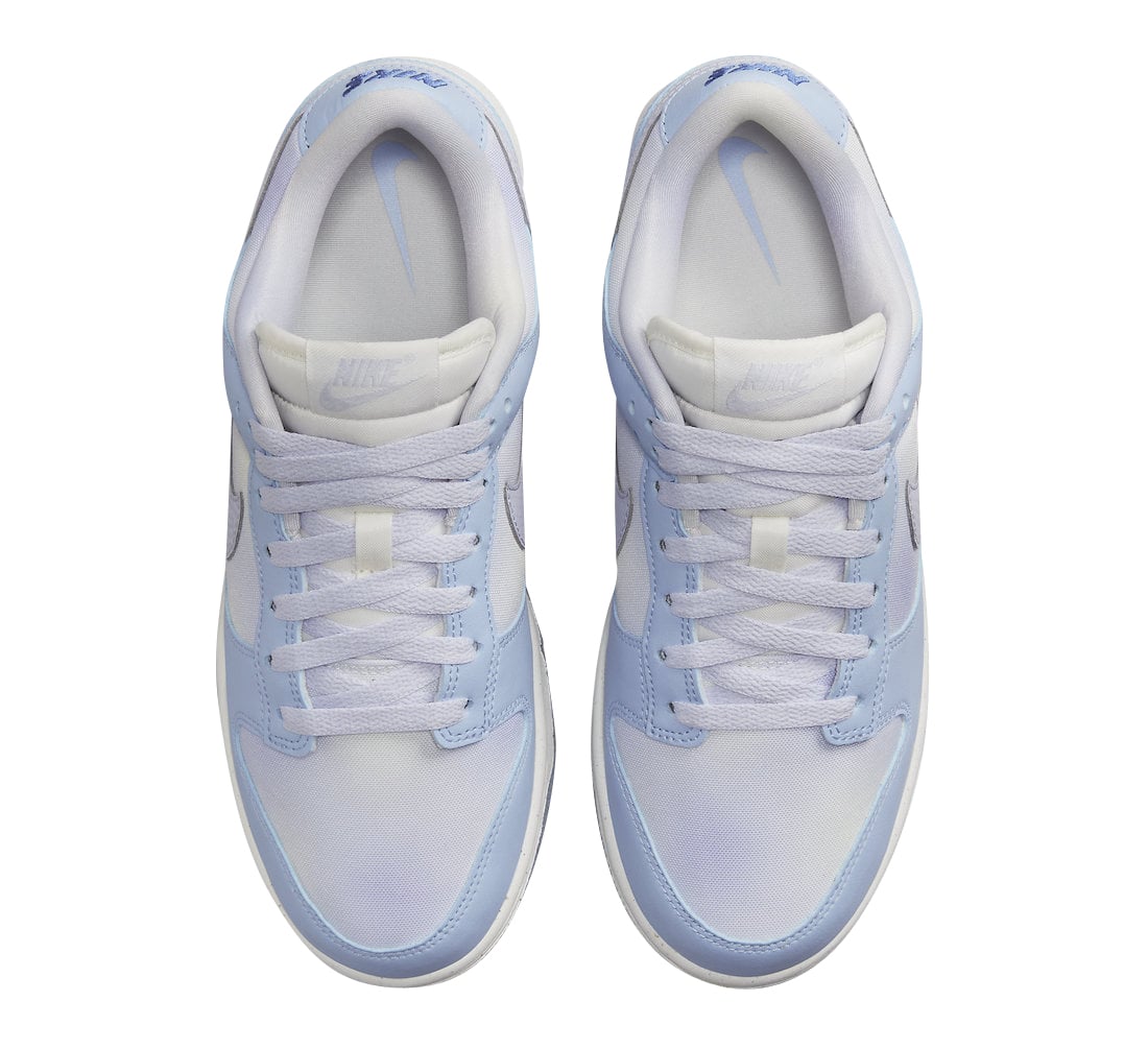 Nike Dunk Low WMNS White Blue Airbrush - Image 4