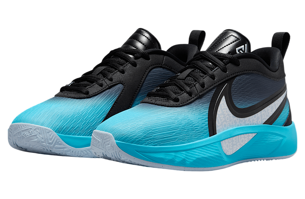 Nike Giannis Freak 6 Christmas GS Black / Blue Tint - Image 5