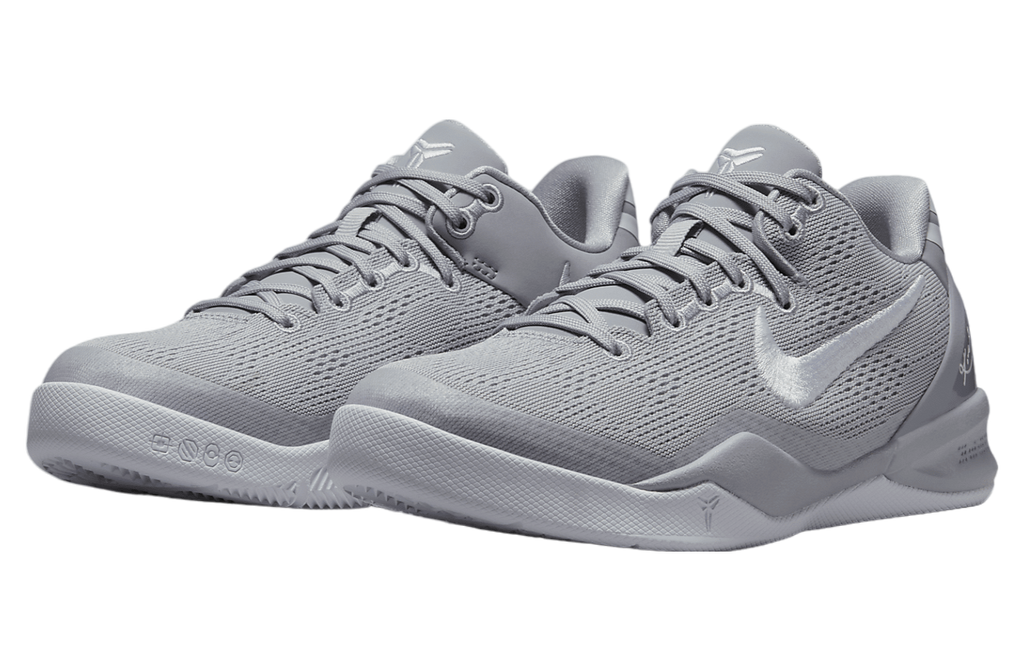 Nike Kobe 8 GS Wolf Grey / White - Image 5