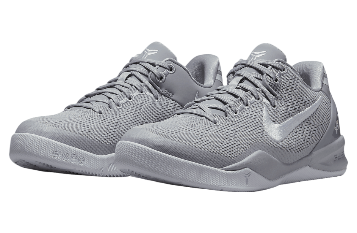Nike Kobe 8 GS Wolf Grey / White - Image 5