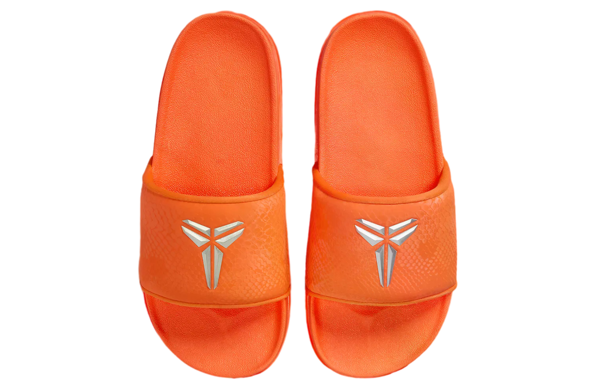 Nike Kobe Offcourt Slides Safety Orange / Metallic Silver - Image 5