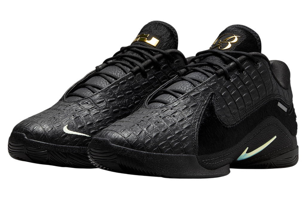 Nike Lebron 22 Black Label Black / Metallic Gold - Image 2