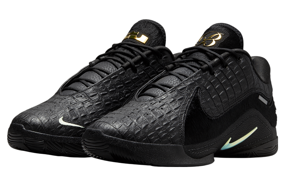 Nike Lebron 22 Black Label Black / Metallic Gold - Image 2