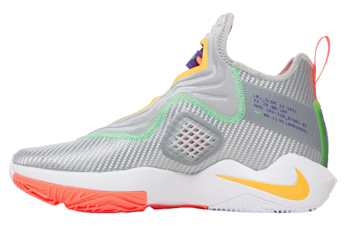 Nike Lebron Soldier 14 Hare Metallic Silver / Bright Citrus - Image 2