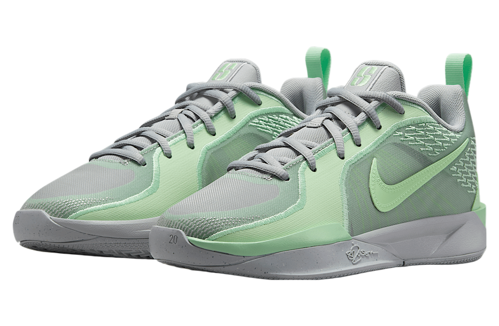 Nike Sabrina 2 GS Light Smoke Grey / Medium Olive - Image 5