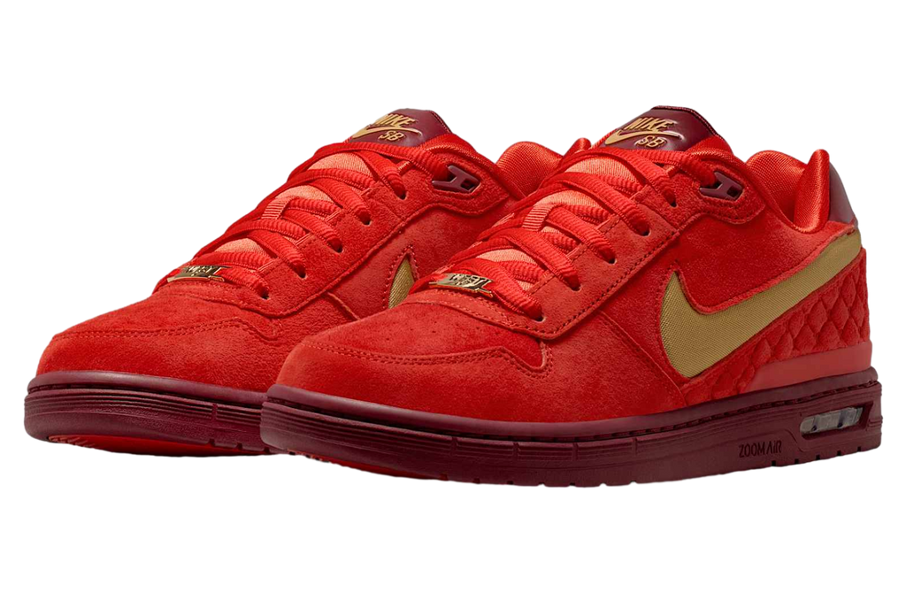 Nike SB P-Rod 1 Habanero Red / Club Gold - Image 6