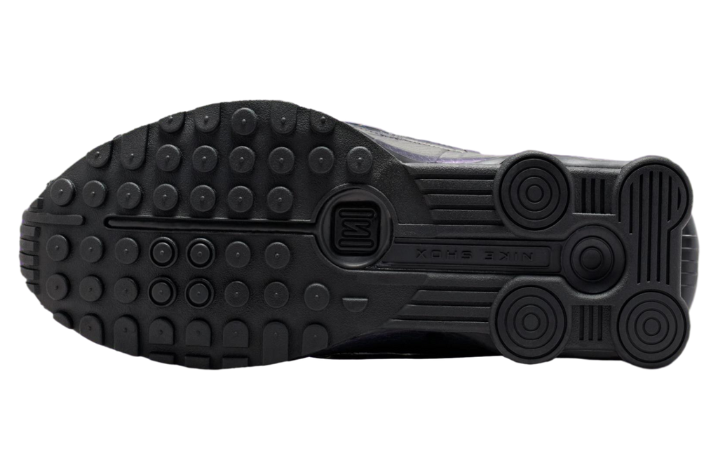 Nike Shox R4 Black / Metallic Silver / Purple Dynasty - Image 8