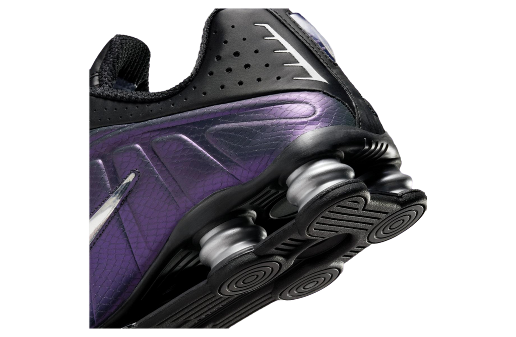 Nike Shox R4 Black / Metallic Silver / Purple Dynasty - Image 9