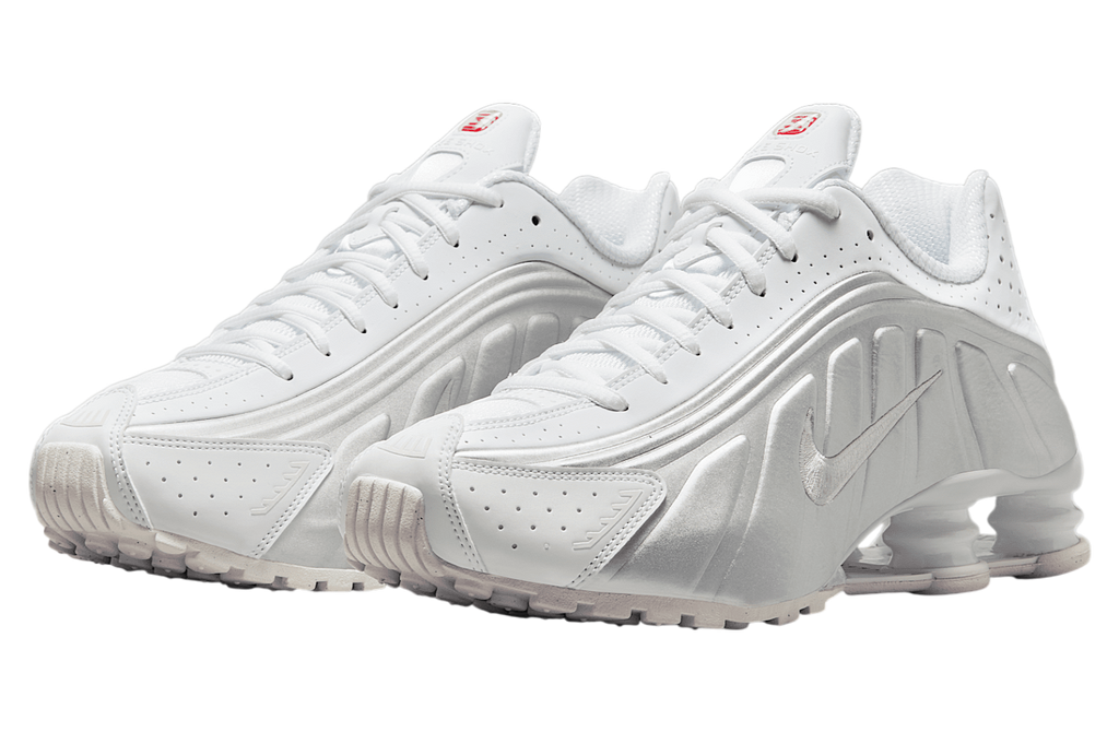 Nike Shox R4 White / Bright Crimson - Image 5
