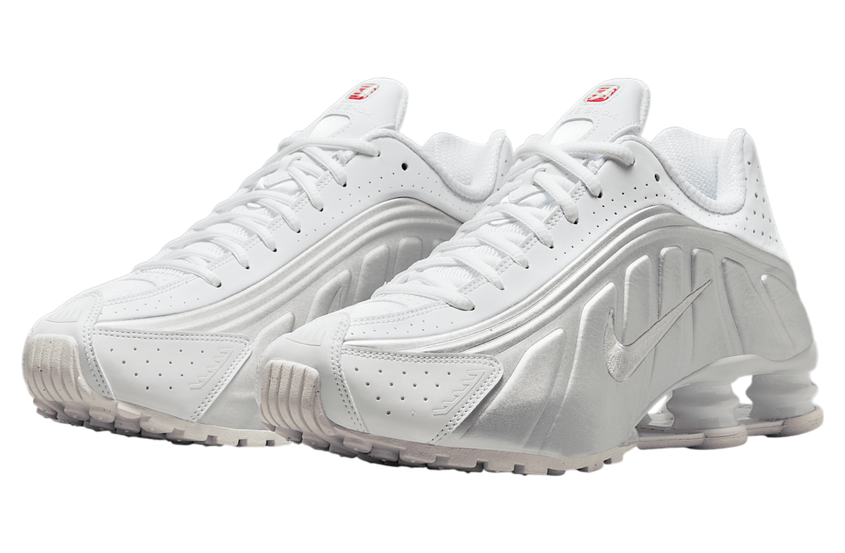 Nike Shox R4 White / Bright Crimson - Image 5