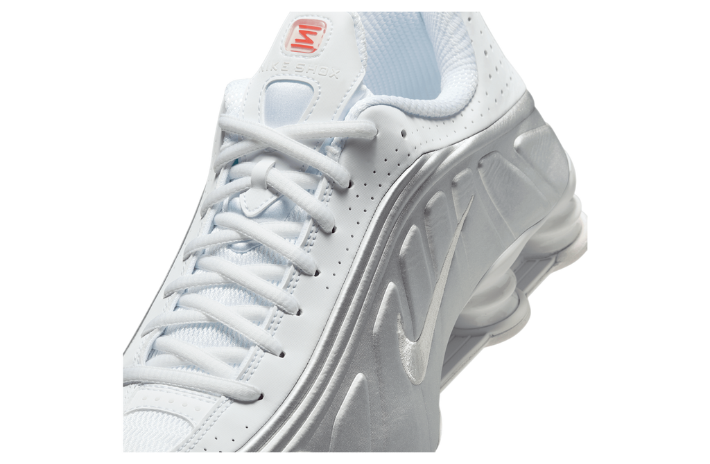Nike Shox R4 White / Bright Crimson - Image 7