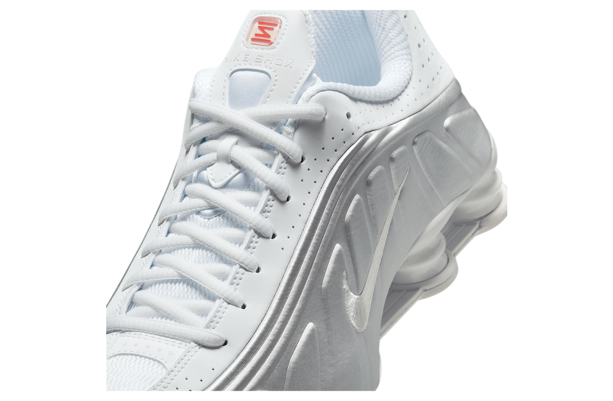 Nike Shox R4 White / Bright Crimson - Image 7