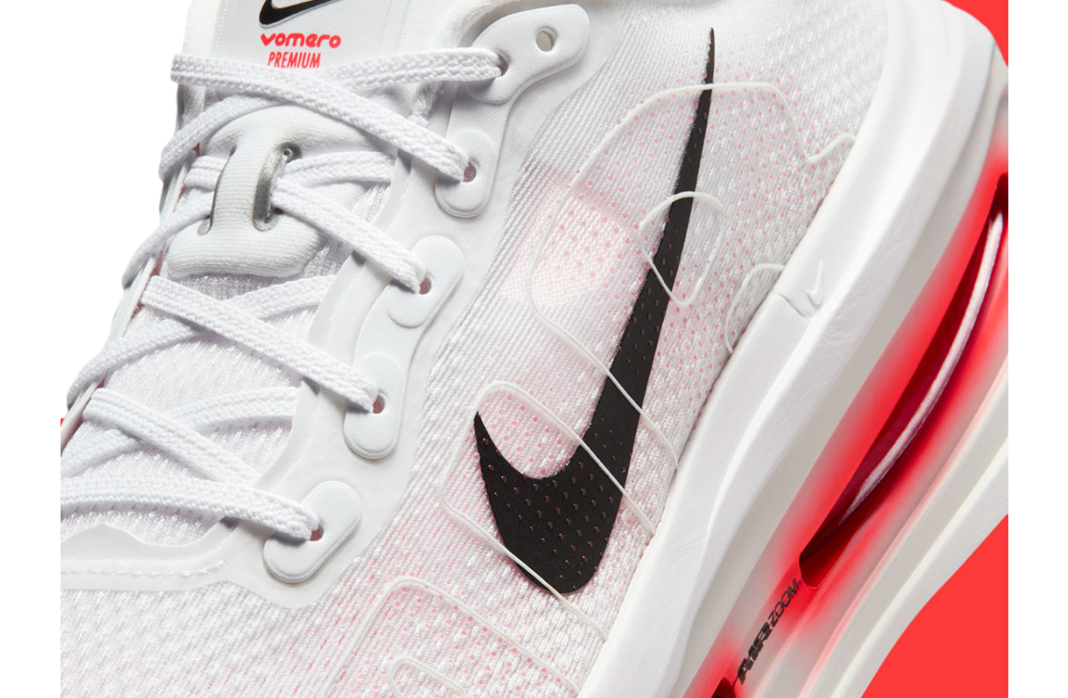Nike Vomero Premium White / Bright Crimson - Image 2