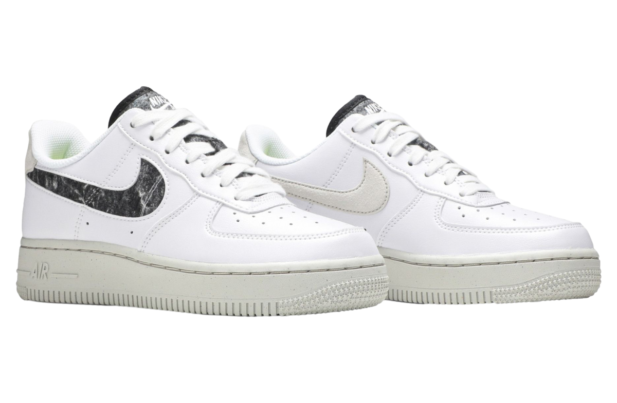Nike Wmns Air Force 1 07 SE Recycled Wool Pack-White Black - Image 5