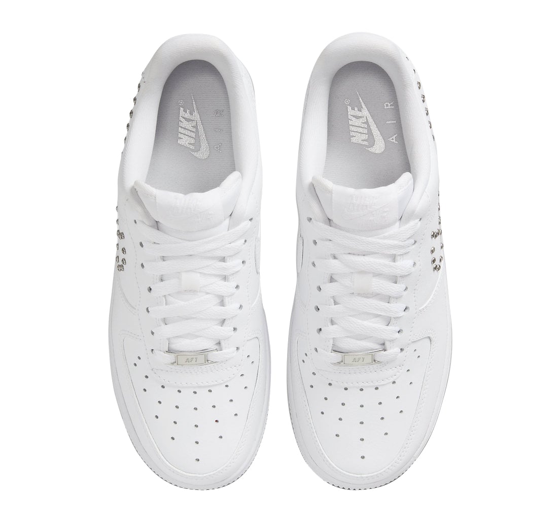 Nike WMNS Air Force 1 Low Stud Swoosh White Metallic Silver - Image 4