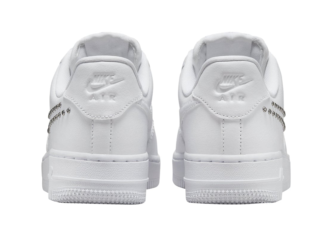 Nike WMNS Air Force 1 Low Stud Swoosh White Metallic Silver - Image 5