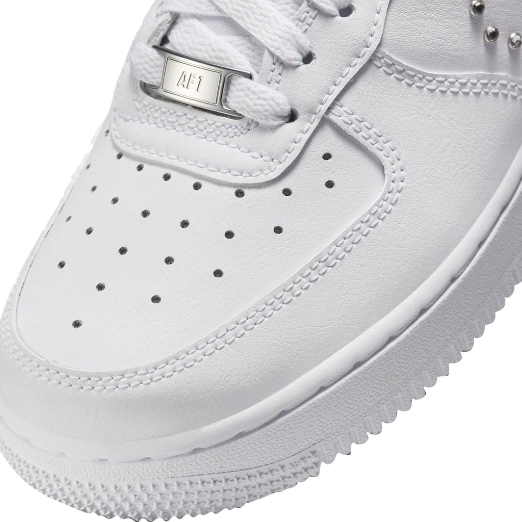 Nike WMNS Air Force 1 Low Stud Swoosh White Metallic Silver - Image 7