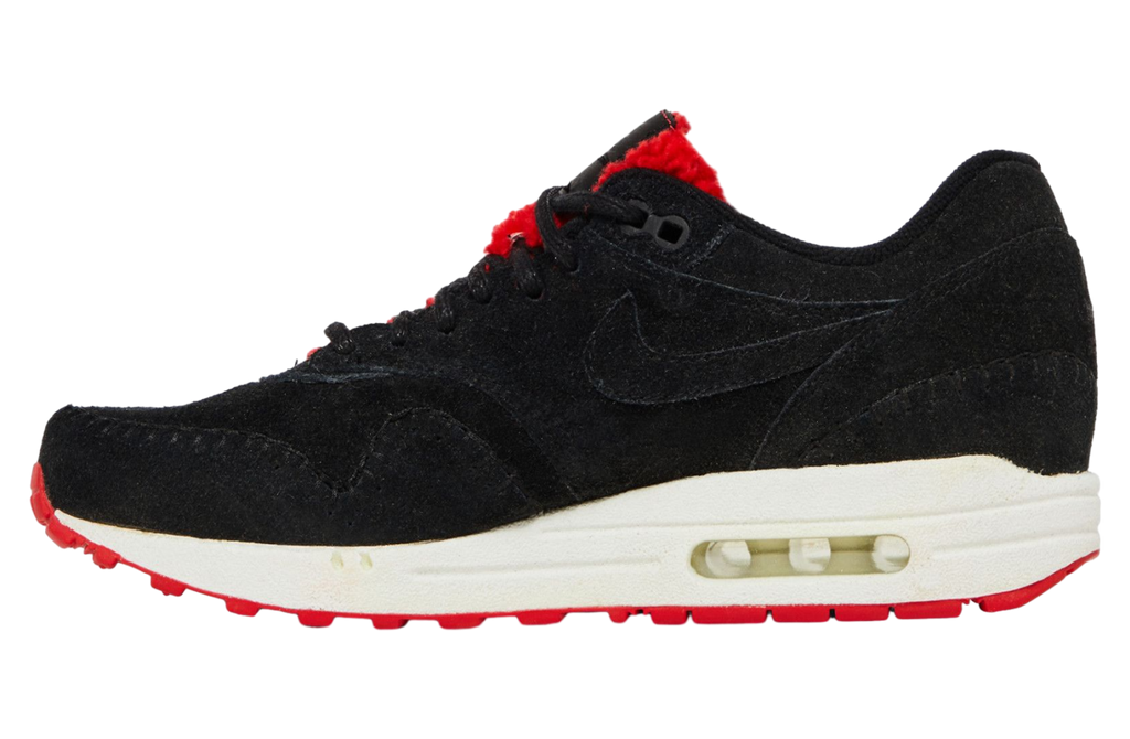 Nike Wmns Air Max 1 Premium Sherpa Pack - Black / Action Red - Image 2