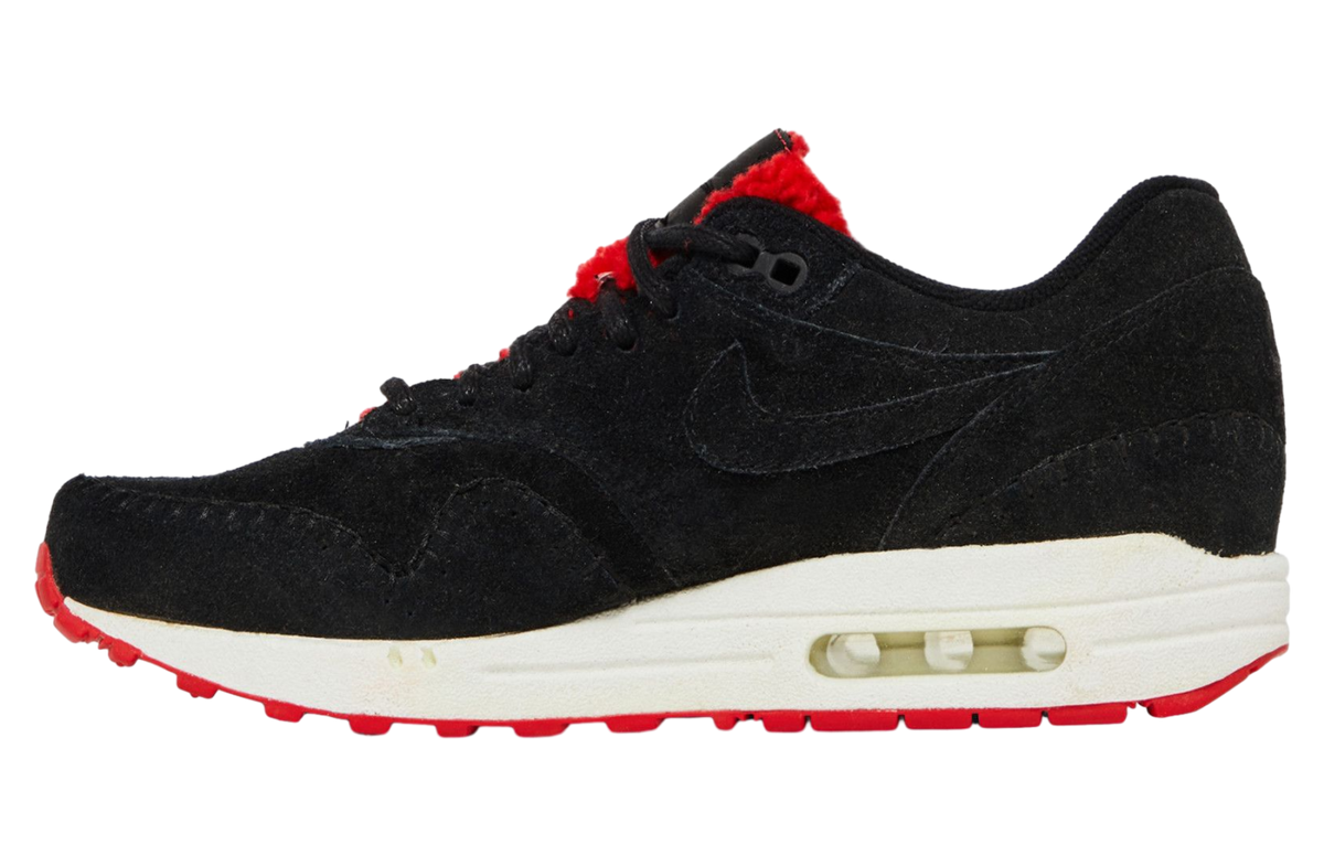 Nike Wmns Air Max 1 Premium Sherpa Pack - Black / Action Red - Image 2