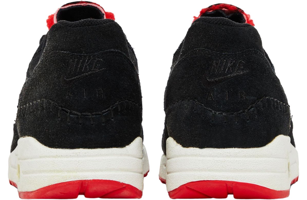 Nike Wmns Air Max 1 Premium Sherpa Pack - Black / Action Red - Image 4
