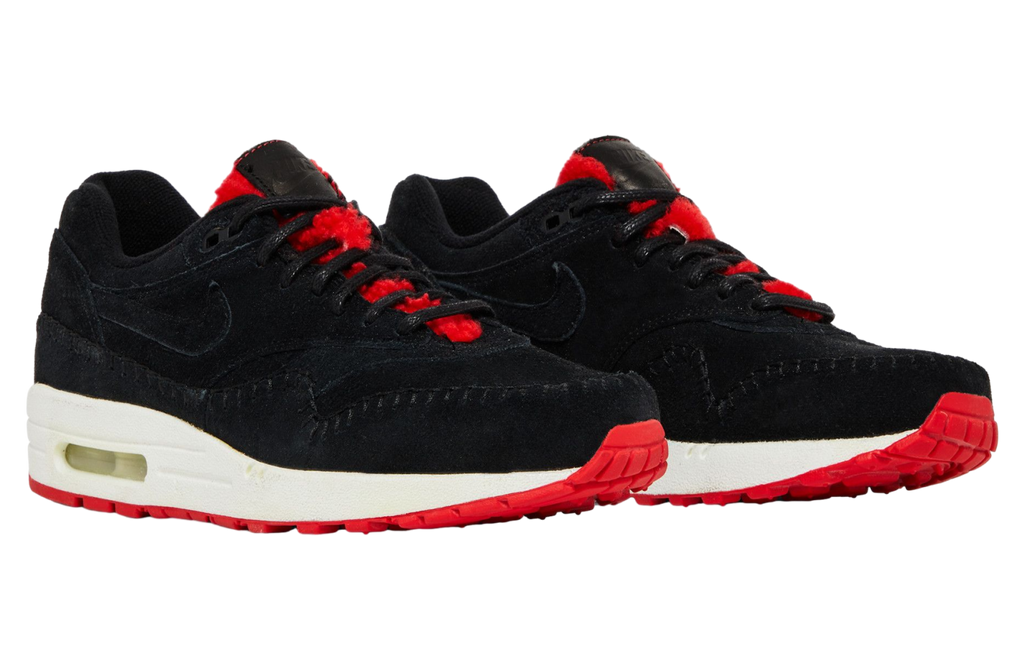 Nike Wmns Air Max 1 Premium Sherpa Pack - Black / Action Red - Image 5