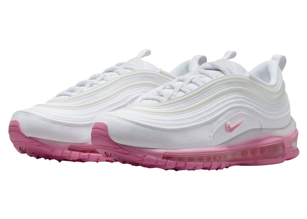 Nike WMNS Air Max 97 White Canvas Pink Chenille - Image 2