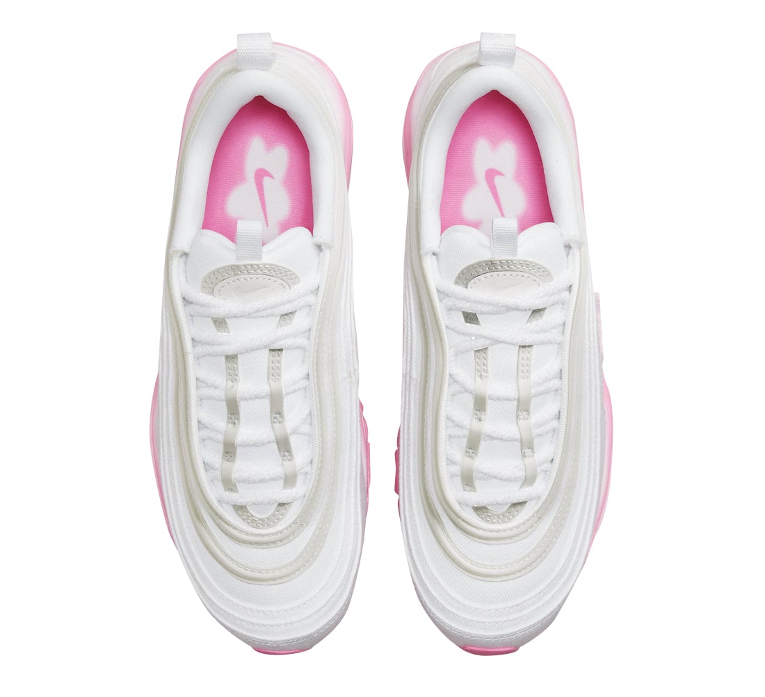 Nike WMNS Air Max 97 White Canvas Pink Chenille - Image 4