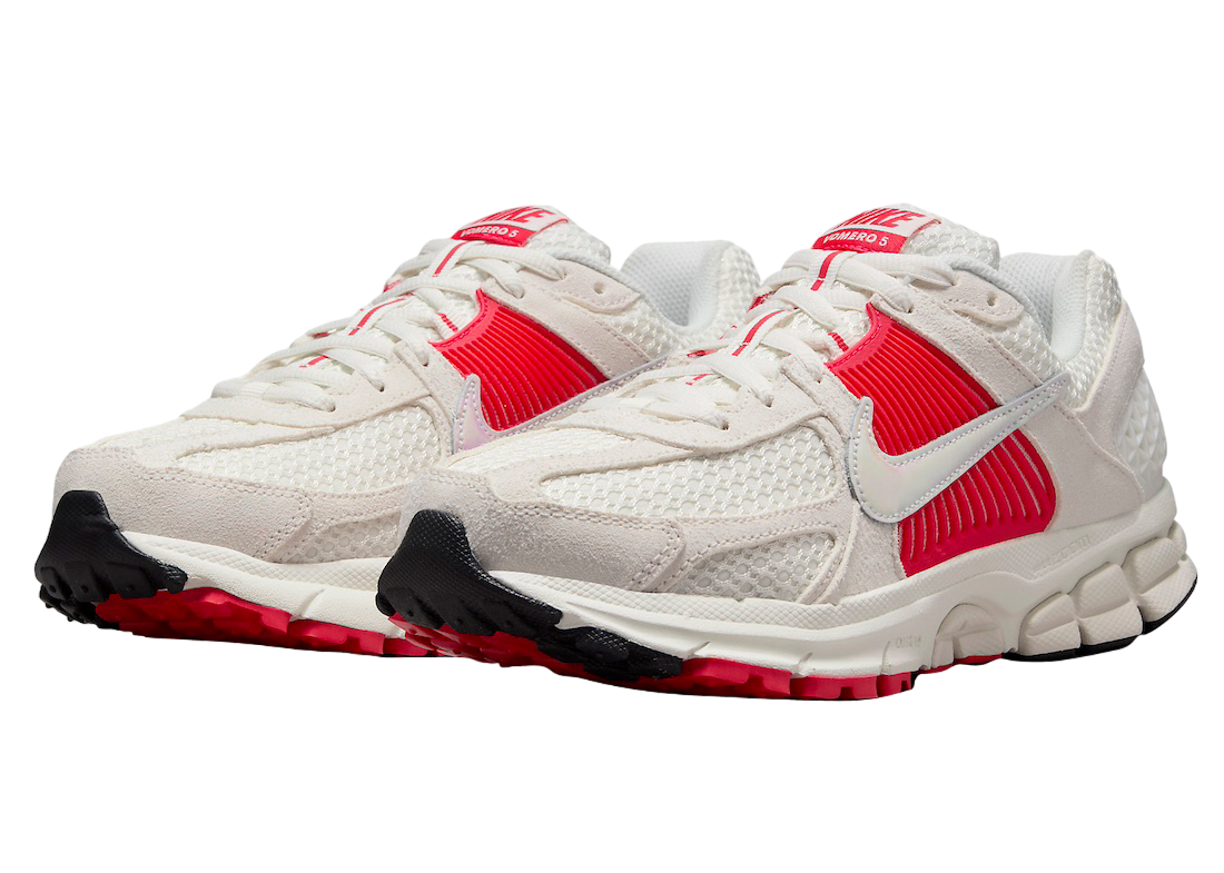 Nike WMNS Zoom Vomero 5 Sail Siren Red - Image 2