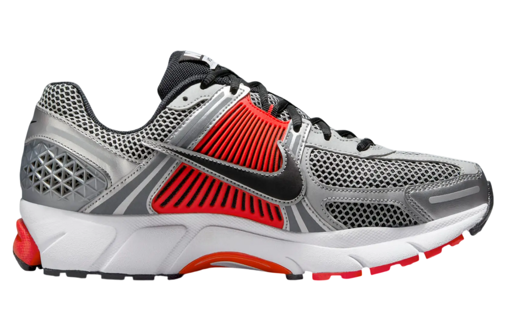 Nike Zoom Vomero 5 Metallic Silver / Bright Crimson - Image 3