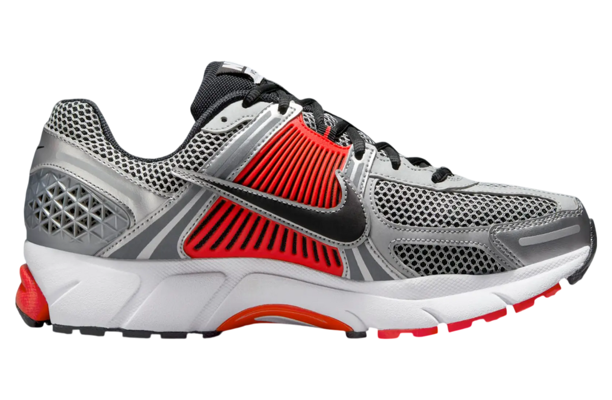 Nike Zoom Vomero 5 Metallic Silver / Bright Crimson - Image 3