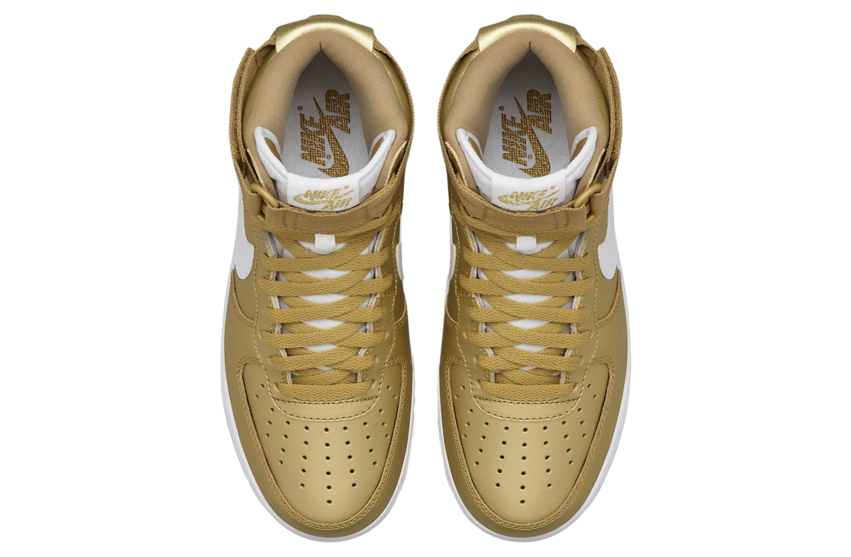 Nikelab Air Force 1 High Metallic Gold / White - Image 3