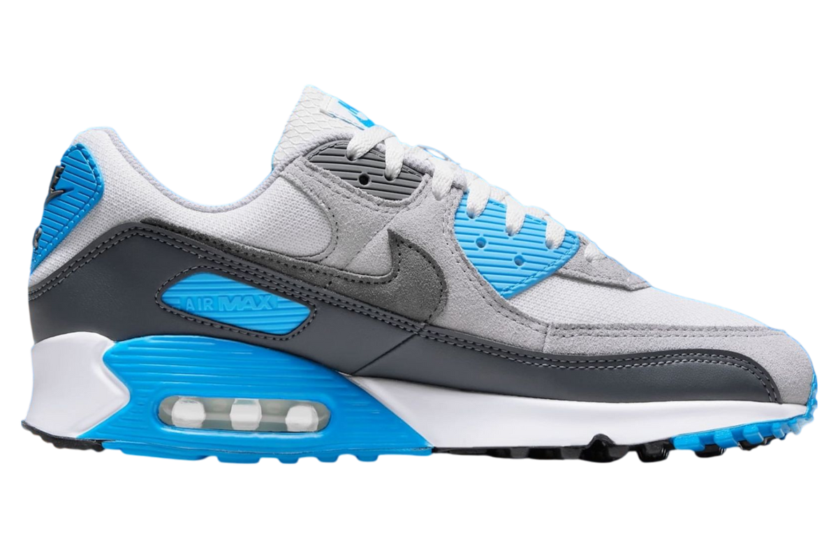 Nikes Air Max 90 Platinum Tint / Blue Lightning - Image 2