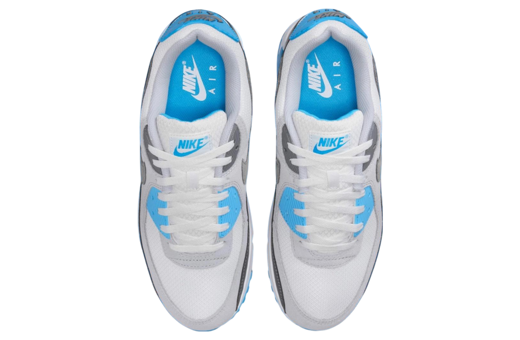 Nikes Air Max 90 Platinum Tint / Blue Lightning - Image 5