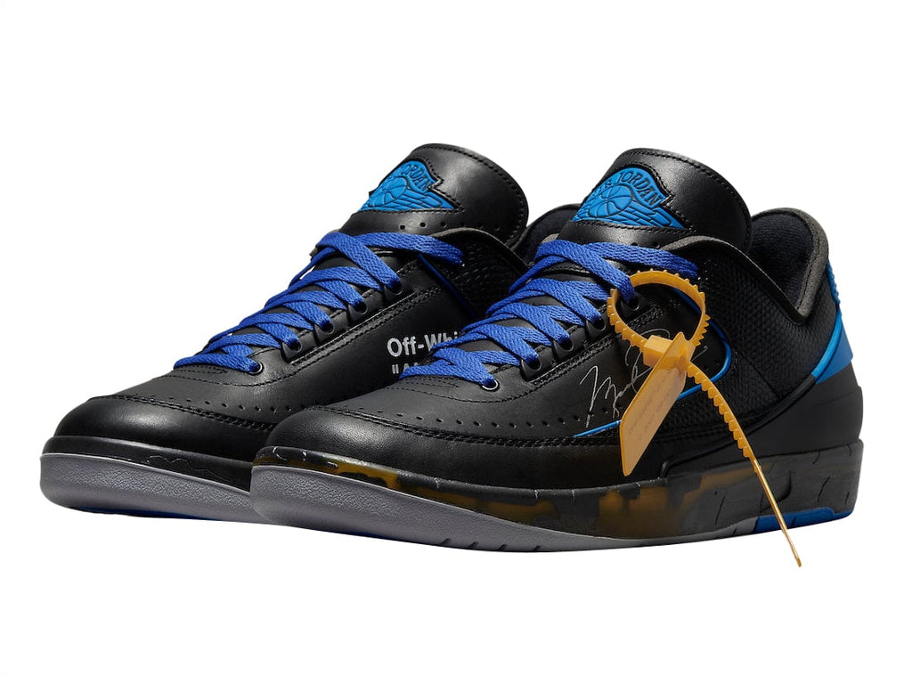 Off-White x Air Jordan 2 Low Black Varsity Royal - Image 2