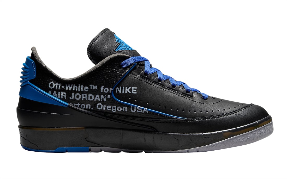 Off-White x Air Jordan 2 Low Black Varsity Royal - Image 3