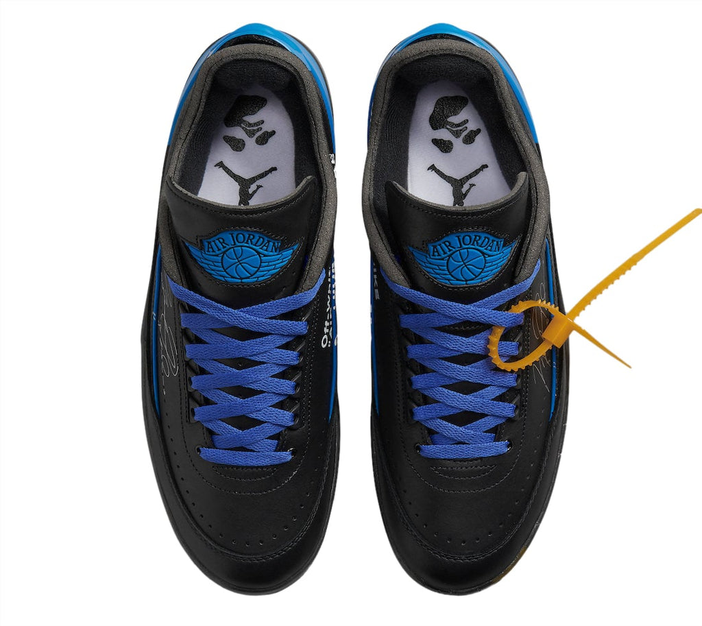 Off-White x Air Jordan 2 Low Black Varsity Royal - Image 4